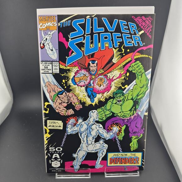 Other - SILVER SURFER #58 NM 9.4 Marvel 1991 Ron Lim Infinity Gauntlet Newsstand Crisp